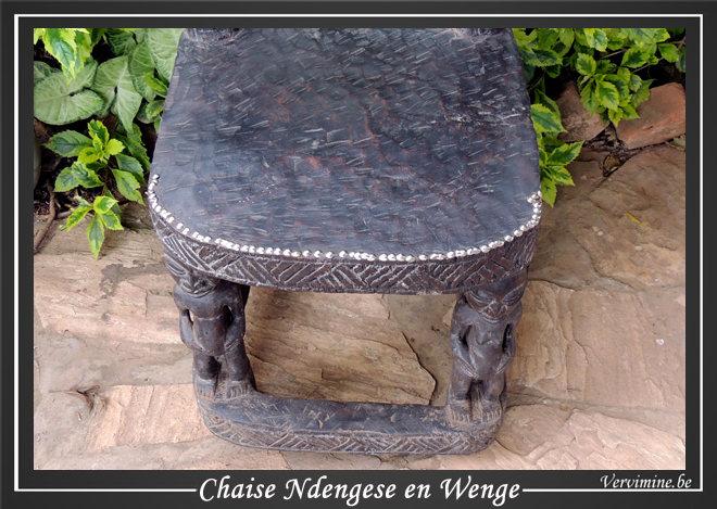 Chaise Ndengese du Congo dtails